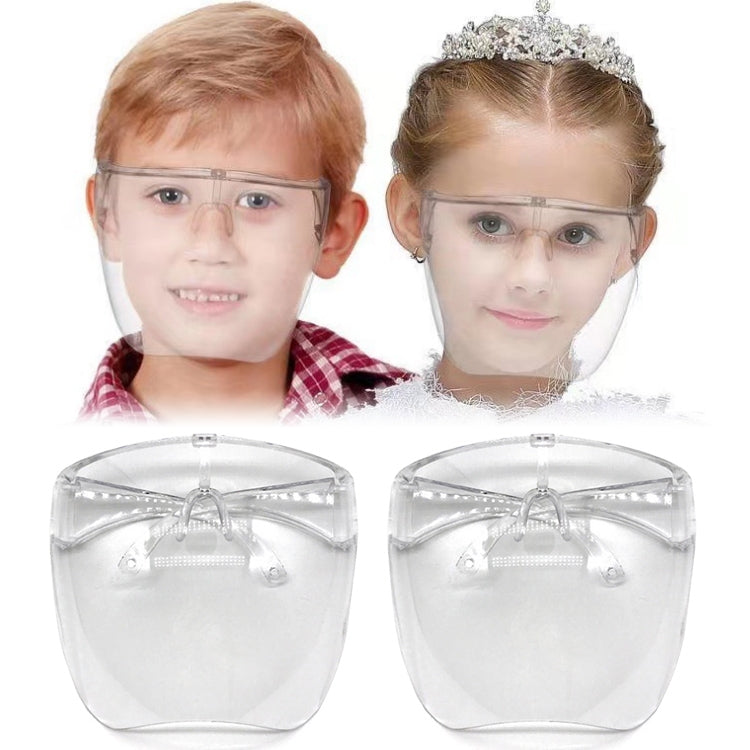2 PCS Kids Anti-Saliva Splash Anti-Spitting Anti-Fog Face Shield Sunscreen Sunglasses