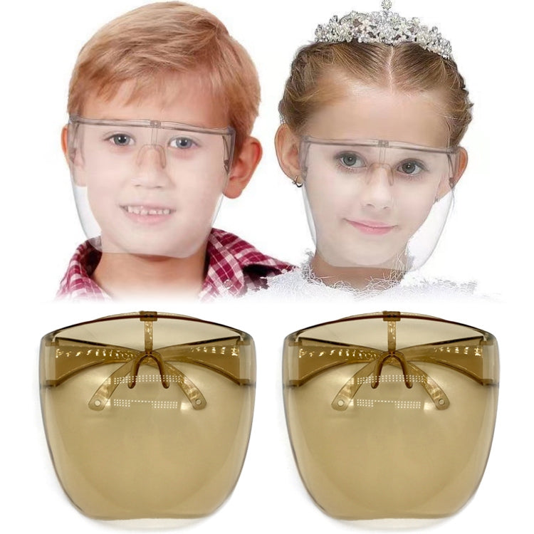 2 PCS Kids Anti-Saliva Splash Anti-Spitting Anti-Fog Face Shield Sunscreen Sunglasses