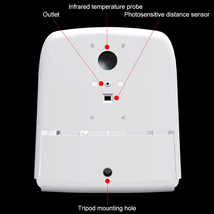 K9 Handsfree Non-contact Body Light-sensitive Distance Sensor Thermometer + 1000ml Automatic Non-contact Liquid Soap Dispenser(White)