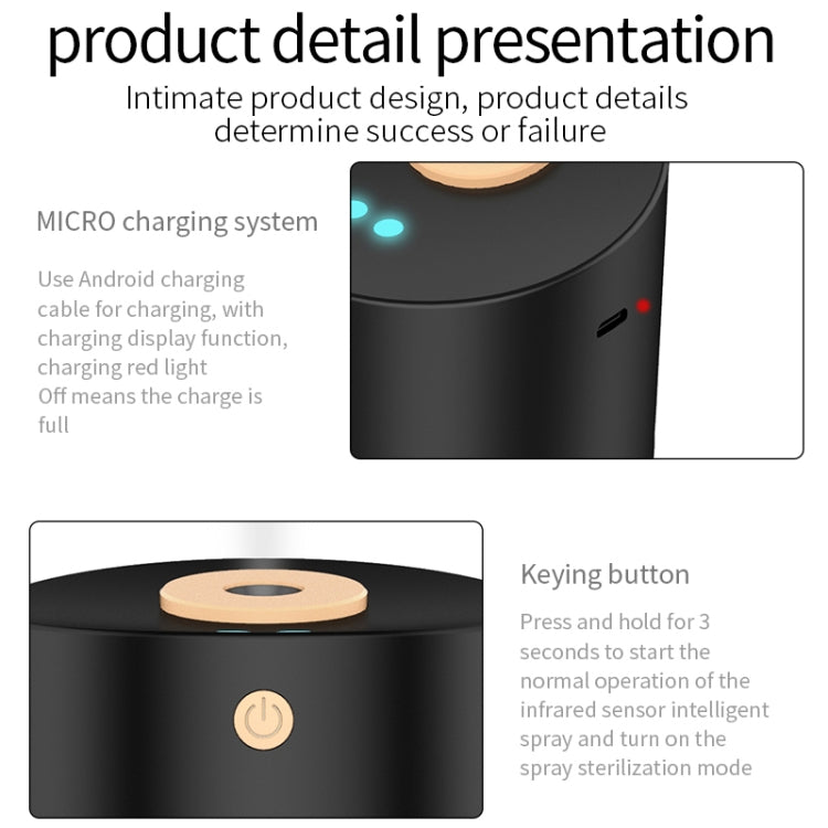 Portable Intelligent Induction Automatic Alcohol Disinfection Sprayer, Capacity: 100ml