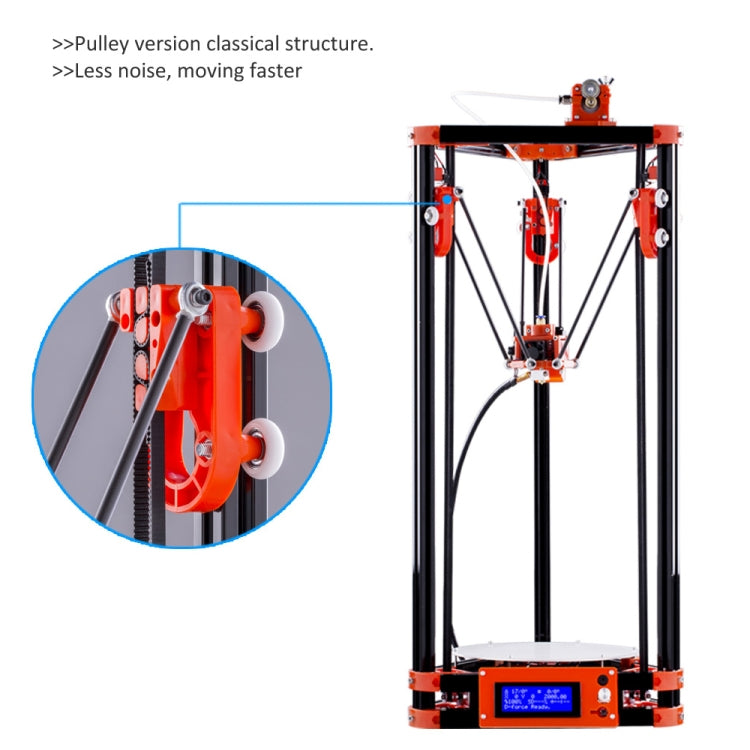 FLSUN_A 3D Printer Delta Kossel DIY Kit with Large 3D Printing Size Updated Nuzzle System Heated Bed Auto Leveling