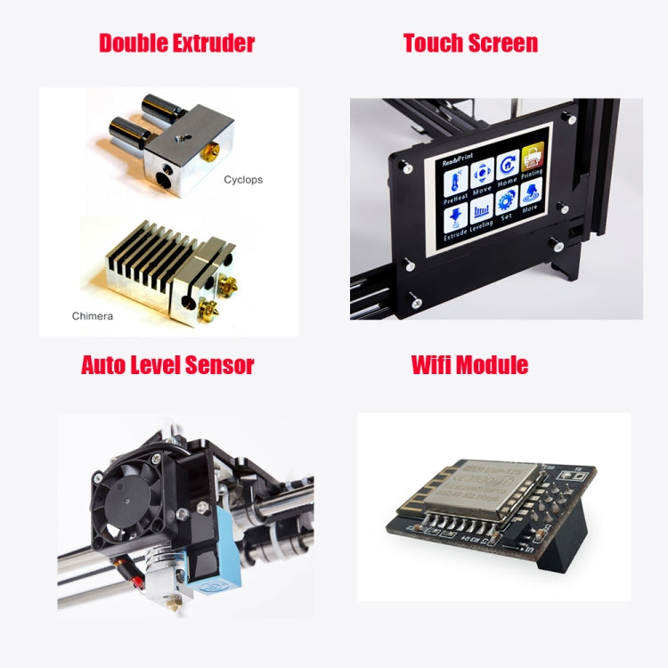 FLSUN_F3 DIY Kit Touch Screen Dual Nozzle Auto Leveling Cube Full Metal Square Large Printing Size Desktop 3D Printer with Heated Bed Precision