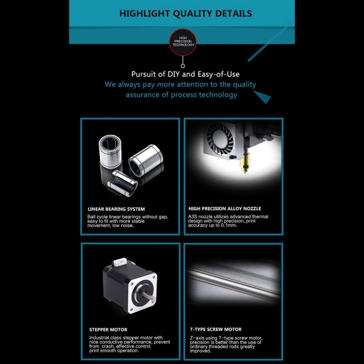 JGAURORA A3S Desktop High Precision Metal Plate Frame Three-Dimensional Physical 3D Printer