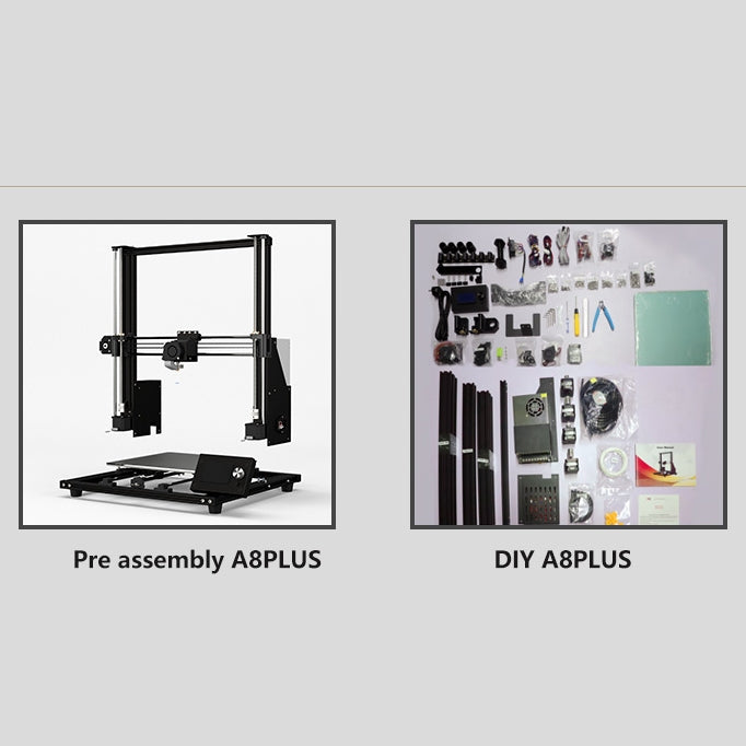 ANET A8 Plus Upgraded Adjustable Desktop 3D Printer, Support DIY & Modular Assembly Method, Printing Size: 30x30x35cm