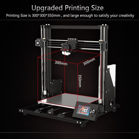 ANET A8 Plus Upgraded Adjustable Desktop 3D Printer, Support DIY & Modular Assembly Method, Printing Size: 30x30x35cm