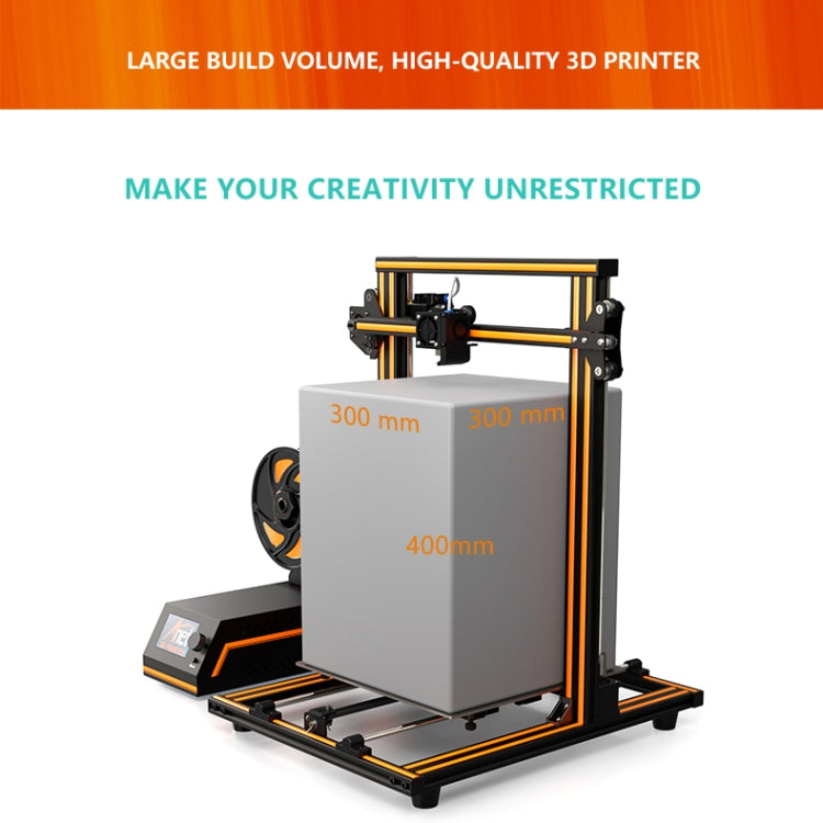 ANET E16 Upgraded Adjustable Desktop 3D Printer, Support TF Card Off-line Printing, Printing Size: 30x30x40cm