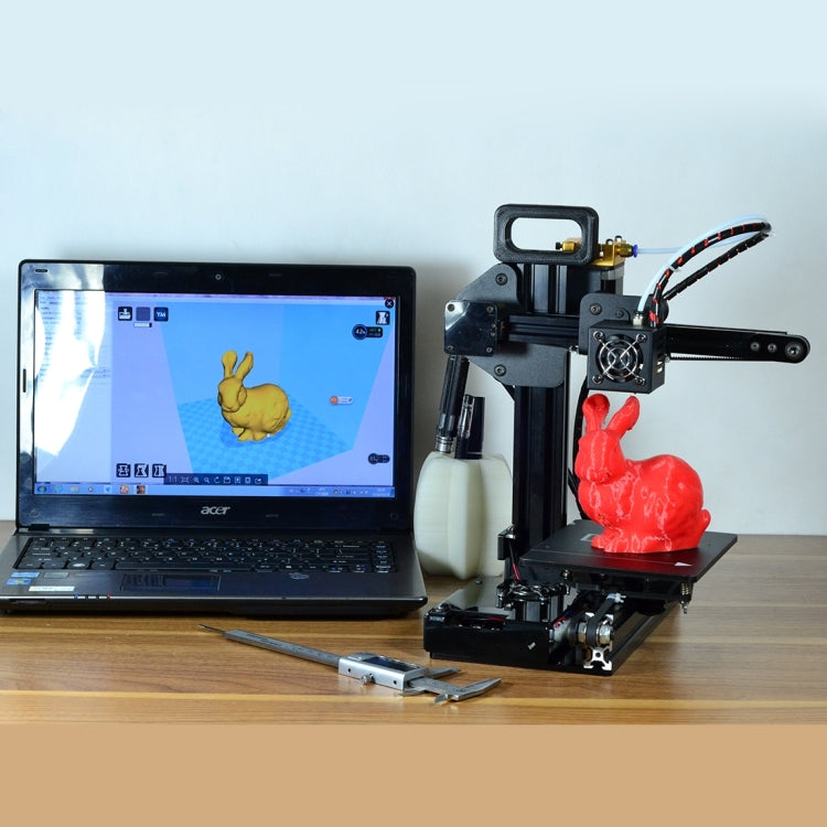 D1 3D Aluminum Alloy Three-Dimensional Physical Printer with LCD Display, Use PLA 1.75mm Printing Supplies