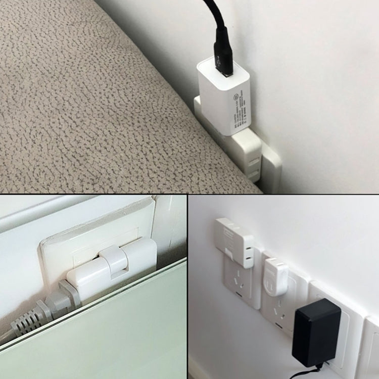 1 to 3 15A 180 Degrees Rotation Extension Multi Plug Mini Slim Wireless Outlet Socket, US Plug, AC 110-220V(White)