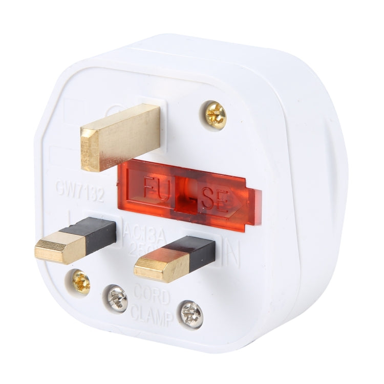13A Wall Plug Adapter with On/Off Power Switch & Fuse