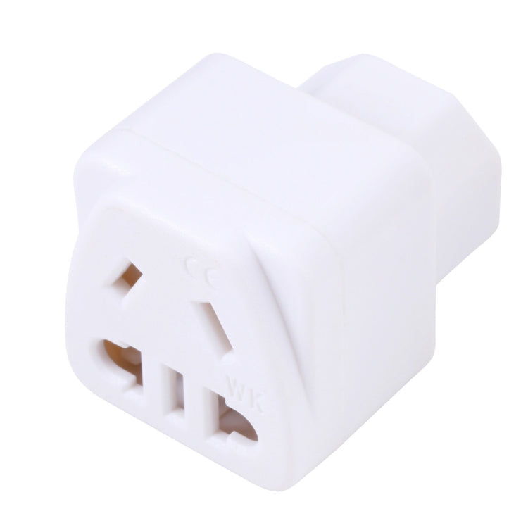 Portable Universal Five-hole WK to C13-C14 Plug Socket Power Adapter(White)