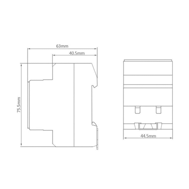 16A Modular Rail Type Socket Power Adapter, EU Plug