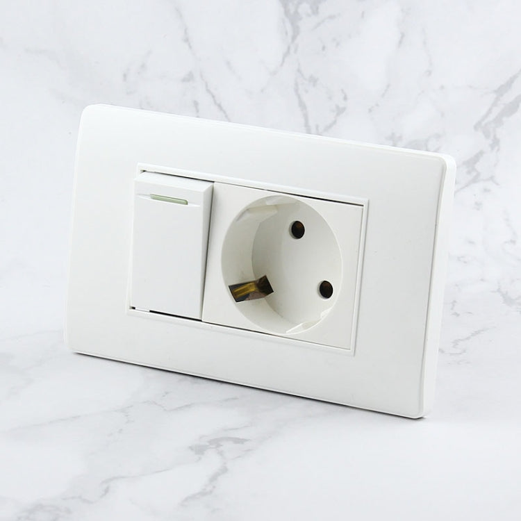 118 Type PC Power Socket with Switch, EU Plug