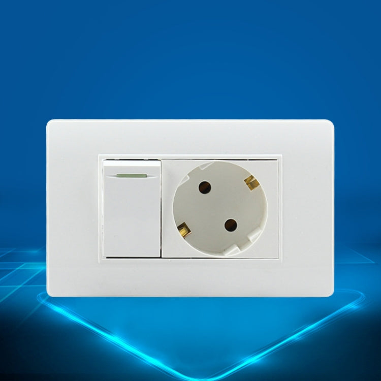 118 Type PC Power Socket with Switch, EU Plug