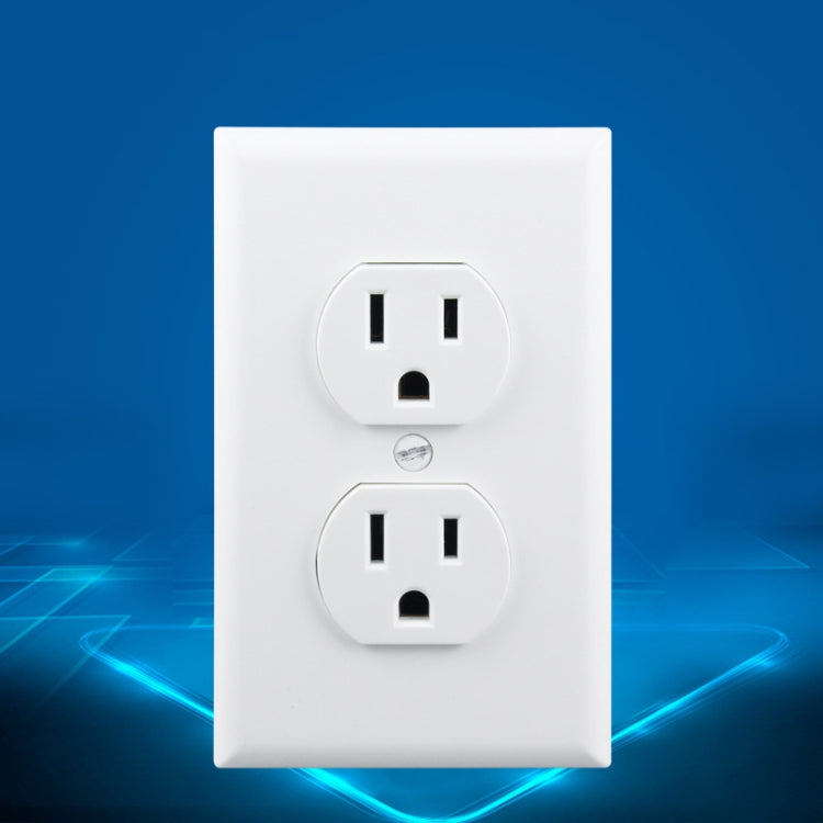 PC Double-connection Power Socket Switch, US Plug, Round White UL 20A Double Plug