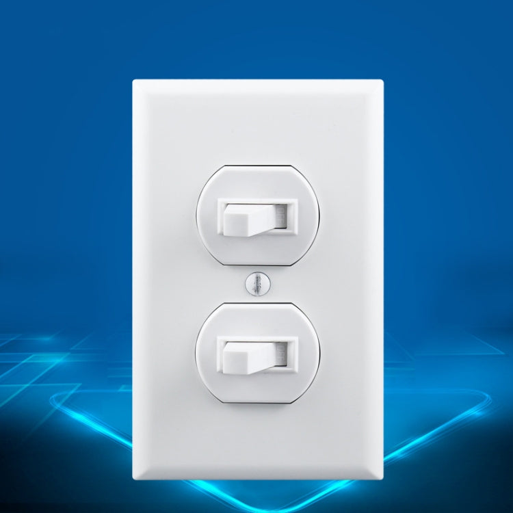 PC Double-connection Power Socket Switch, US Plug, Round White UL 15A Double Plug