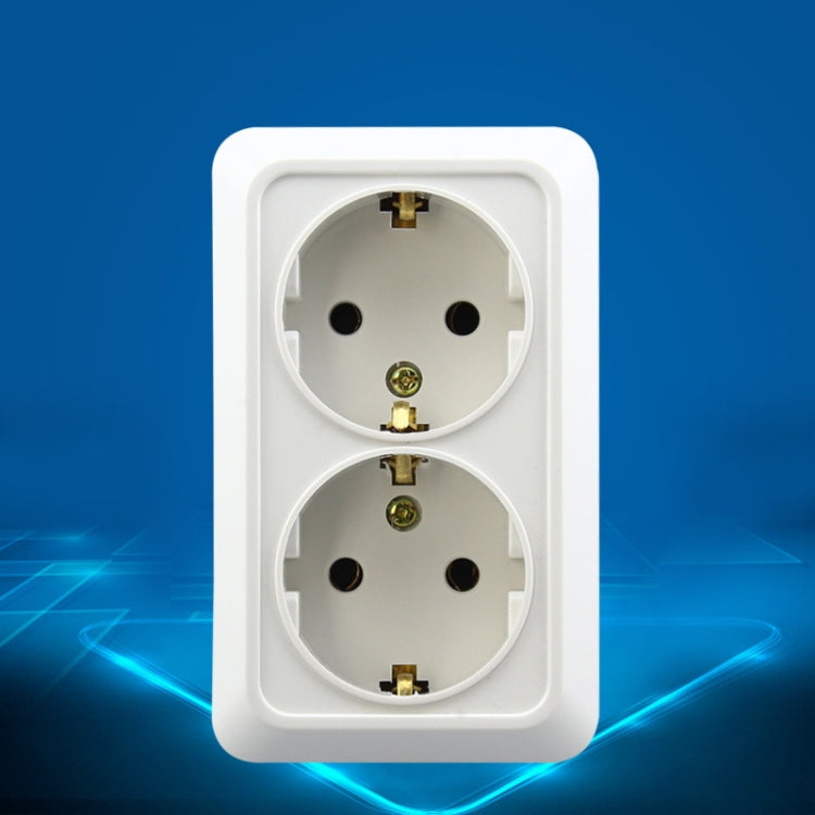 IP44 Wall-mounted Double-connection Socket, EU Plug