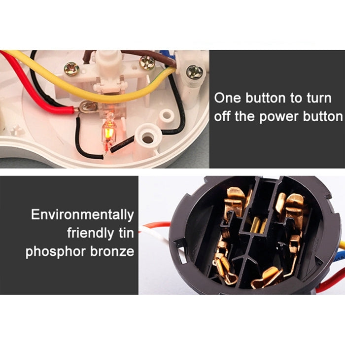 Charging Plug-in Wiring Board Creative Rotary Towline Board 13A Deformed Socket, UK Plug, 5-Bit Socket(Black)
