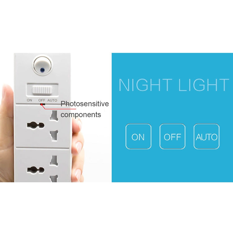 Upei KLHUP02 3 USB Ports 3.1A Total Output Smart Light Lamp Power Socket Adapter Fast Charging Wall Charger, 45mm Large Spacing Jack