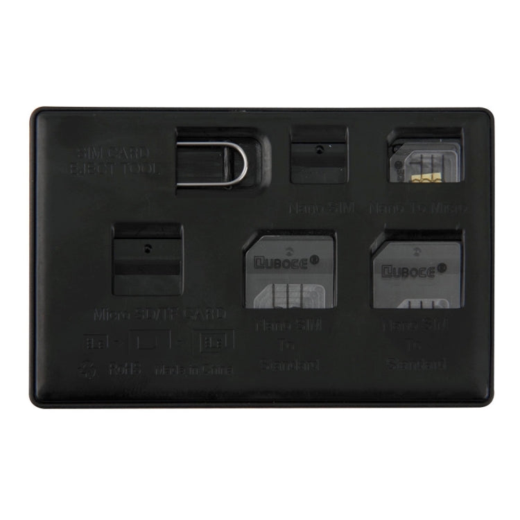 6 in 1 Standard / Micro / Nano SIM Card / TF Card Storage Case with SIM Card Eject Tool