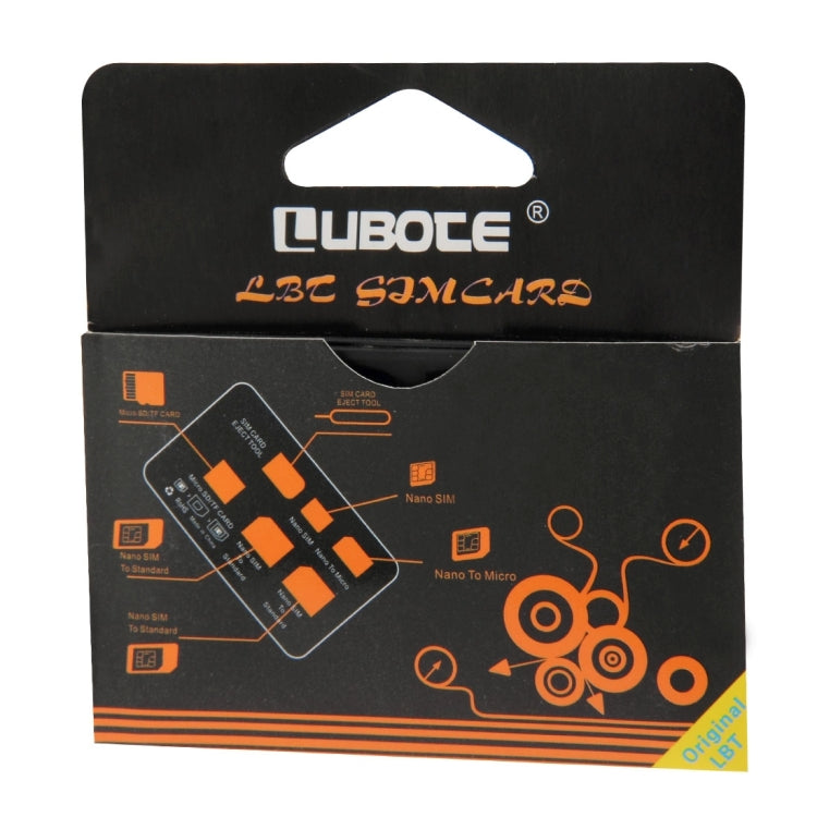 6 in 1 Standard / Micro / Nano SIM Card / TF Card Storage Case with SIM Card Eject Tool