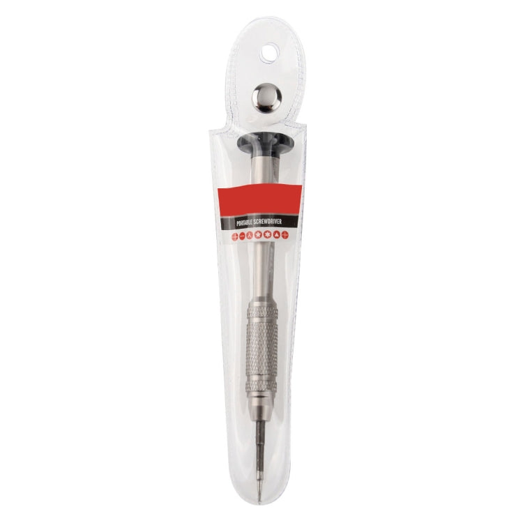 TELIJIA TE-897 Pentagonal 0.8*25mm Precision Metal Screwdriver, Overall Length: 11.8cm