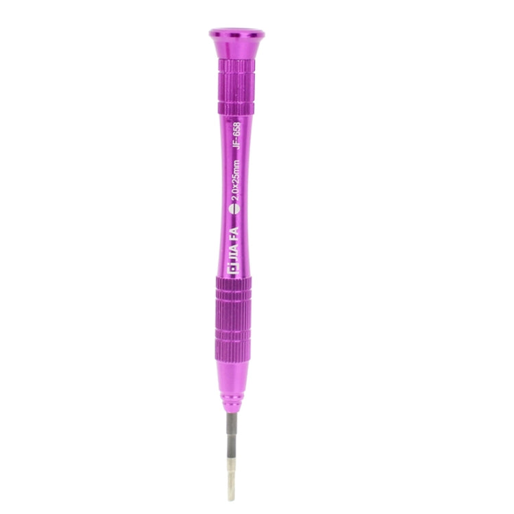 JIAFA JF-658-2.0 2.0 x 25mm Mobile Phone Repair Tool Slotted Screwdriver(Magenta)