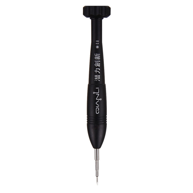 Professional Repair Tool Open Tool 0.8 x 25mm Pentacle Tip Socket Metal Screwdriver(Black)