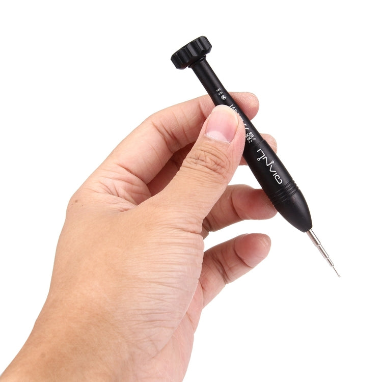 Professional Repair Tool Open Tool 0.8 x 25mm Pentacle Tip Socket Metal Screwdriver(Black)