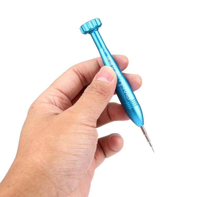 Professional Repair Tool Open Tool 25mm Tri-point 0.6 Tip Socket Metal Screwdriver(Blue)
