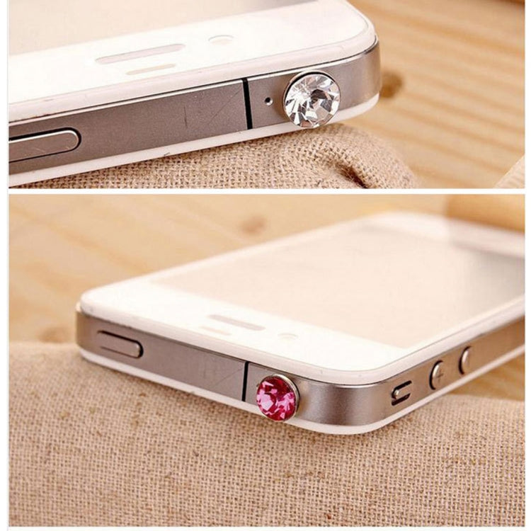 100 PCS 3.5mm Earphone Port Rhinestone Anti-Dust Plug, For Mobile Phones & Tablets & MP3 & MP4, Random Color Delivery