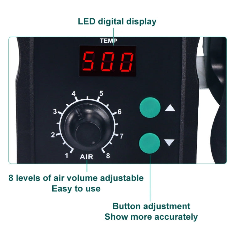 YIHUA 858D AC 220V LED Display Adjustable Temperature Hot Air Gun