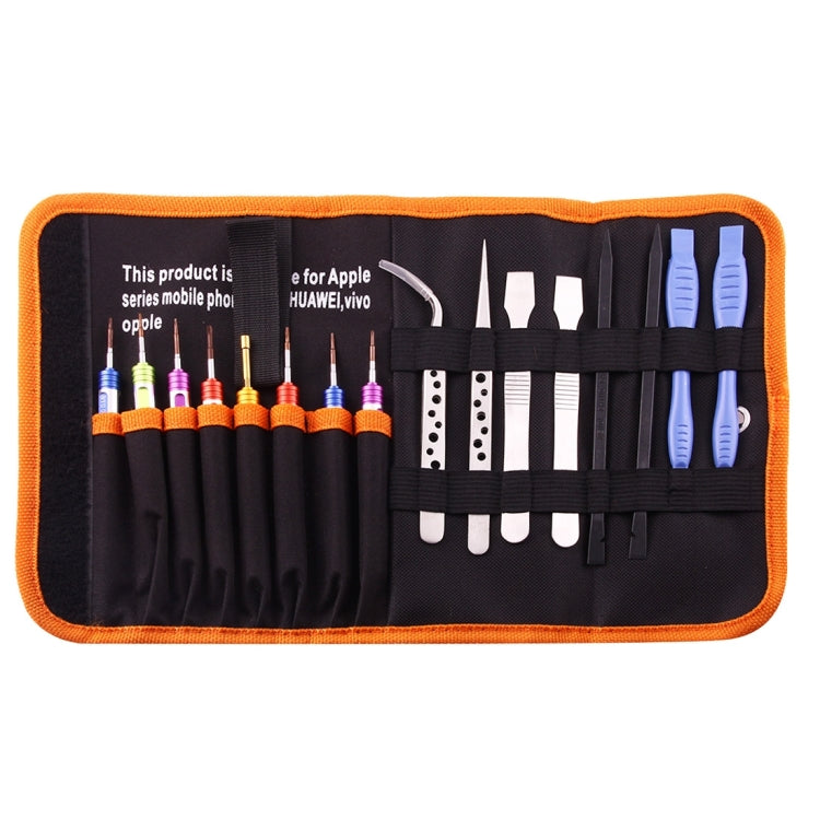 SW-1090-6 16 in 1 Professional Multi-purpose Repair Tool Set with Carrying Bag for iPhone, Samsung, Xiaomi and More Phones