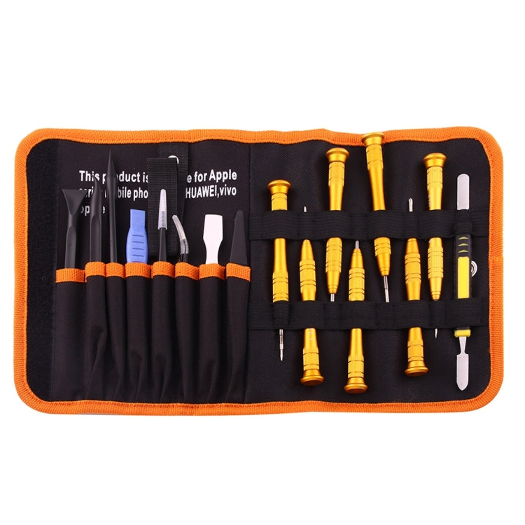SW-1090-7 16 in 1 Professional Multi-purpose Repair Tool Set with Carrying Bag for iPhone, Samsung, Xiaomi and More Phones