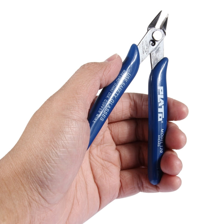 170 Electronic Pliers Diagonal Side Cutting  Cable Wire Cutter Repair Hand Tool(Dark Blue)