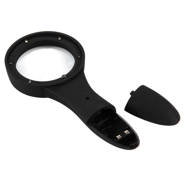 600559 4X Visual Magnifier with LED Light for Tablet & Mobile Phone Repair / Aid / Seniors, with Currency Detecting Function(Black)