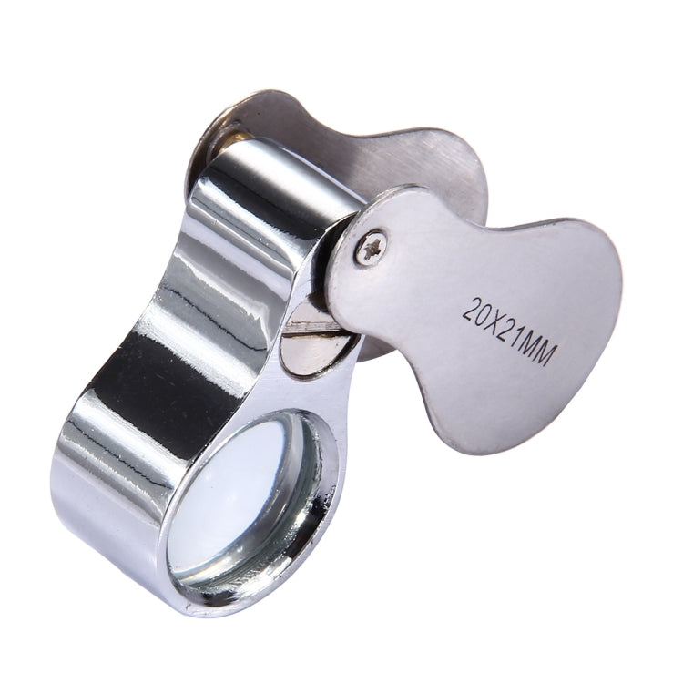 Mini Portable Foldable Loupe Metal Jewellery Antique Magnifier with LED Light