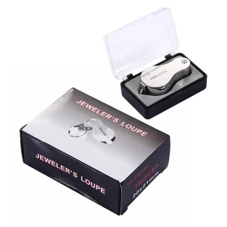 Mini Portable Foldable Loupe Metal Jewellery Antique Magnifier with LED Light
