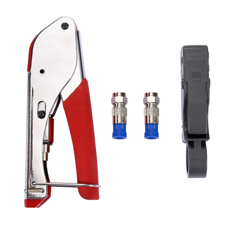 WLXY 518A Crimping Pliers Wire Stripper Repair Hand Tool Set for RG59 / RG6 Coaxial Cable