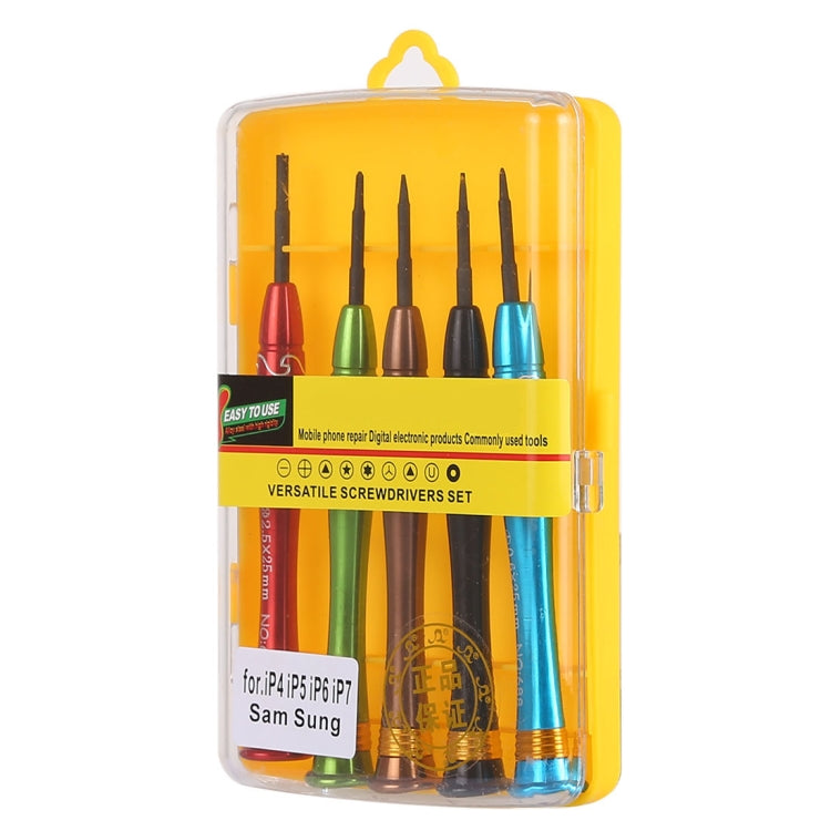 Li Jia Li L-126 5 in 1 Versatile Repair Alloy Steel Bit Screwdriver Set for Smart Phones, Tablets