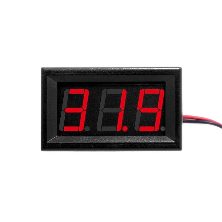 10 PCS 0.56 inch 2 Welding Wires Digital Voltage Meter with Shell, Color Light Display, Measure Voltage: DC 4.5-30V (Red)