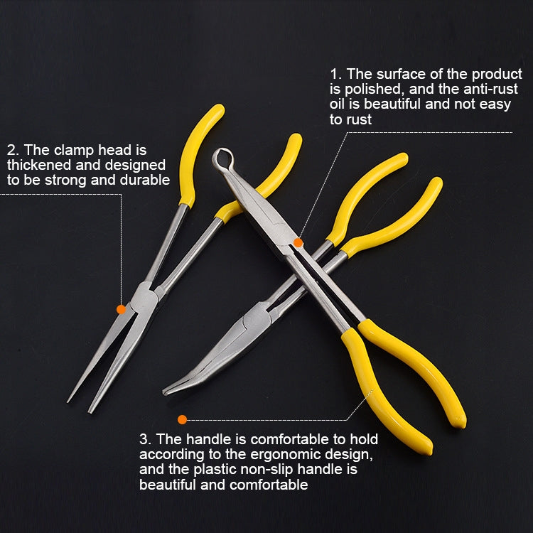 11 Inch Multi-function 90 Degree Bending Needle-nosed Pliers Hand Tool