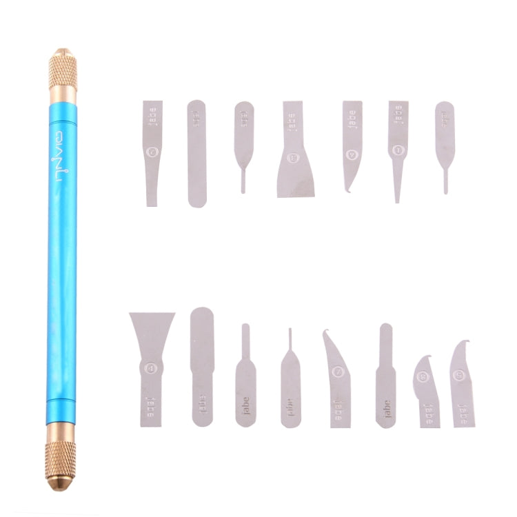 16 in 1 Phone CPU Chip Removal Repairing Blades Scraping Knife Set, Random Color Delivery