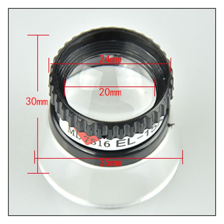 Mini Portable 15X Cylinder Type Jewelry Antique Magnifier