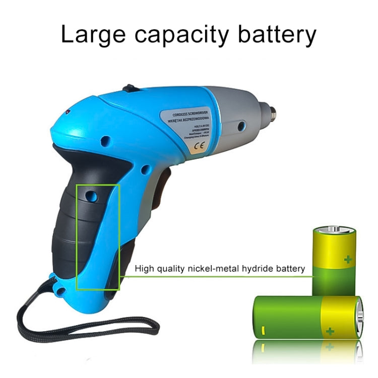 3.6V Electric Household Mini Screwdriver Drill Riveting Adapter Tool with LED Light