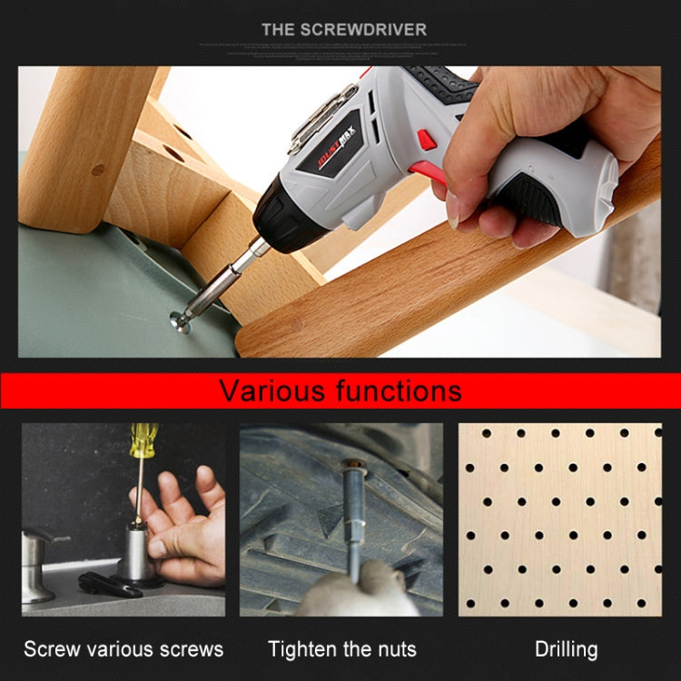 4.8V Multi-functional Household Electric Screwdriver Electric Drill Electric Screwdriver Set EU Plug