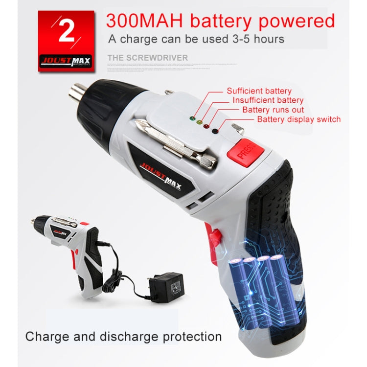4.8V Multi-functional Household Electric Screwdriver Electric Drill Electric Screwdriver Set EU Plug