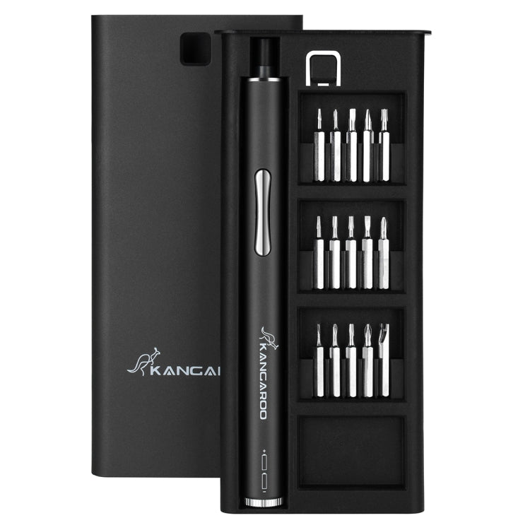 KANGAROO TS1 Smart Hand Pen Screwdriver Kits 15 in 1 Precision Bits Repair Tool for Phones, Tablets, Laptops, Glasses(Black)