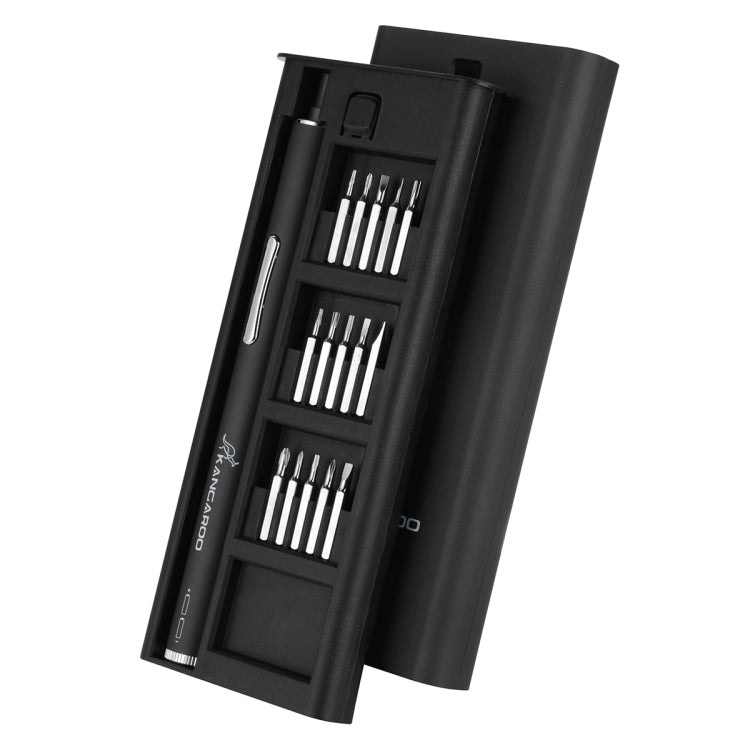 KANGAROO TS1 Smart Hand Pen Screwdriver Kits 15 in 1 Precision Bits Repair Tool for Phones, Tablets, Laptops, Glasses(Black)