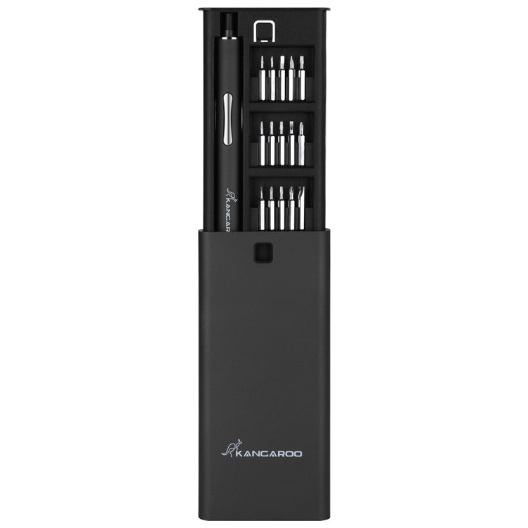 KANGAROO TS1 Smart Hand Pen Screwdriver Kits 15 in 1 Precision Bits Repair Tool for Phones, Tablets, Laptops, Glasses(Black)