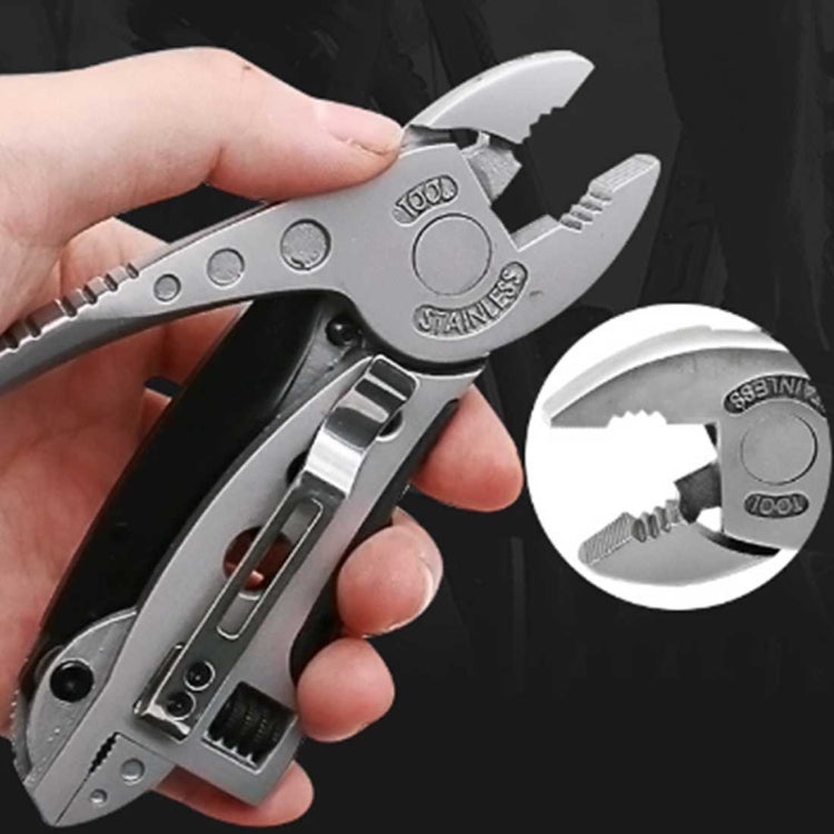 Multifunctional Pliers For Outdoor Camping Adjustable Wrench Jaw Screwdriver Pliers Knife Portable Multi Tool